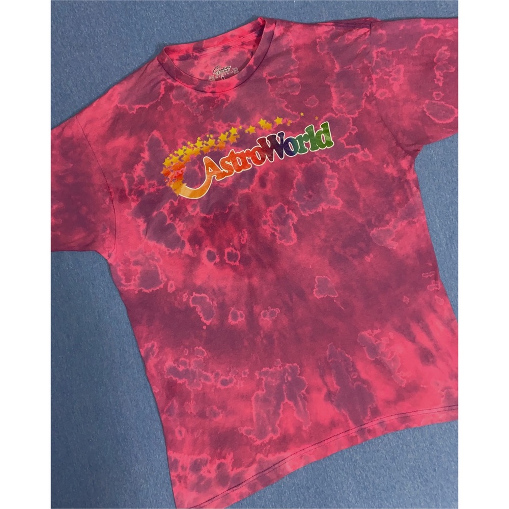 Unisex Custom Bleach Dye Astroworld Shirt